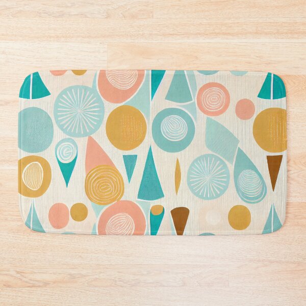 Artikelvorschau, Pastel Drawn Designer Midcentury Modern Pattern Digital Painting entworfen und verkauft von CodeAndColors.