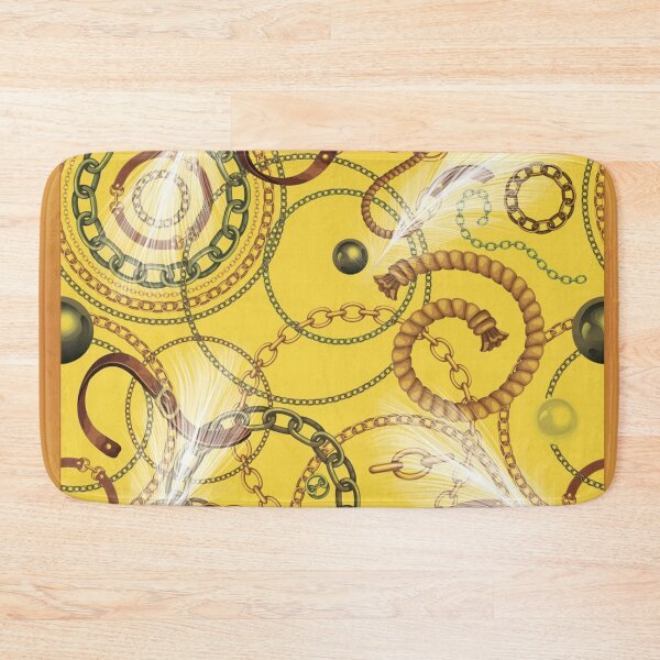 Item preview, chains and leathers on yellow background designed and sold by K-Klub.