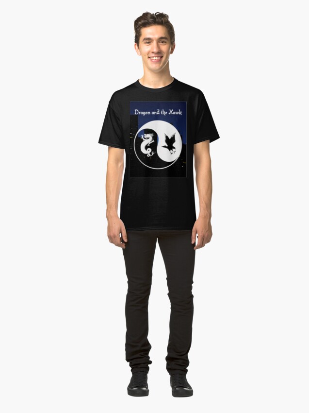 Alternate view of Dragon and the Hawk Cityscape Classic T-Shirt
