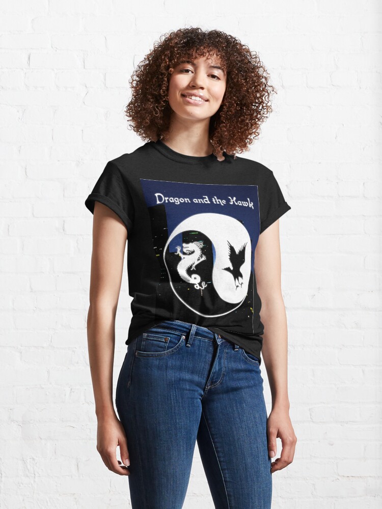 Alternate view of Dragon and the Hawk Cityscape Classic T-Shirt