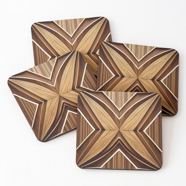 Item preview, Symmetrical Wood Simple Line Pattern Digital Painting designed and sold by CodeAndColors.