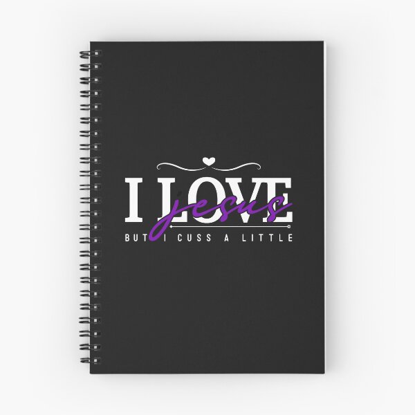 Item preview, I Love Jesus But I Cuss A Little - Heart White And Purple designed and sold by elisarasada.