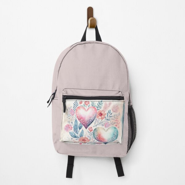 Item preview, Valentine Day Boho Watercolor Art Design Floral Flowers Love Hearts designed and sold by Calymera.