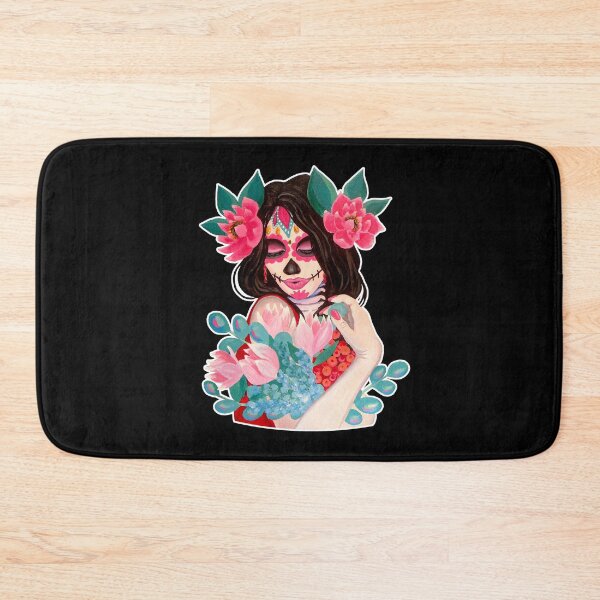 Item preview, Floral Sugar Skull Girl Painting designed and sold by Ivy Lily Art.