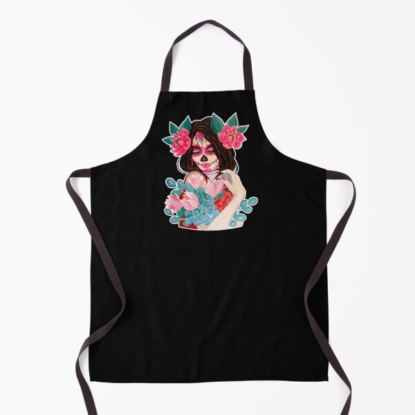 Item preview, Floral Sugar Skull Girl Painting designed and sold by Ivy Lily Art.