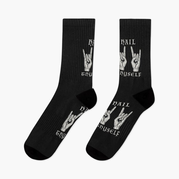 Item preview, Hail Thyself Devil Horn Hands Hail Yourself Hail Satan designed and sold by AlasAHintStudio.