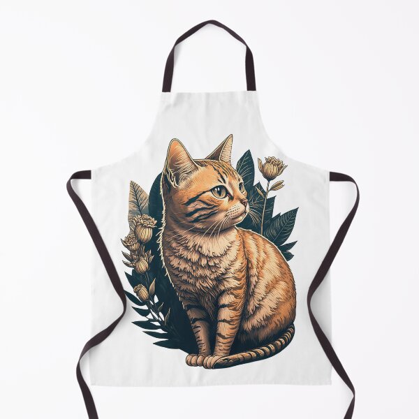 Item preview, Adorable Aesthetic Cat Art With Flowers designed and sold by T-Shirt-Depot.