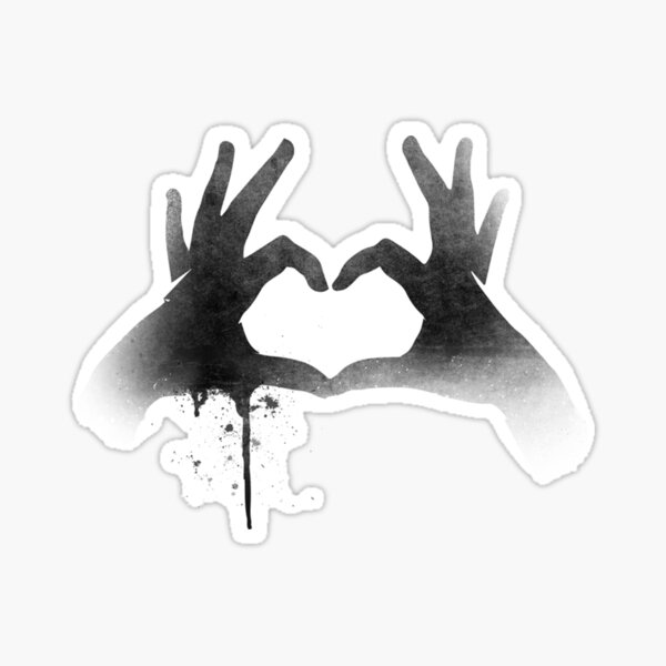 "Hand make a heart graffiti love stickers for valentine" Sticker for Sale by ChStockOfficial