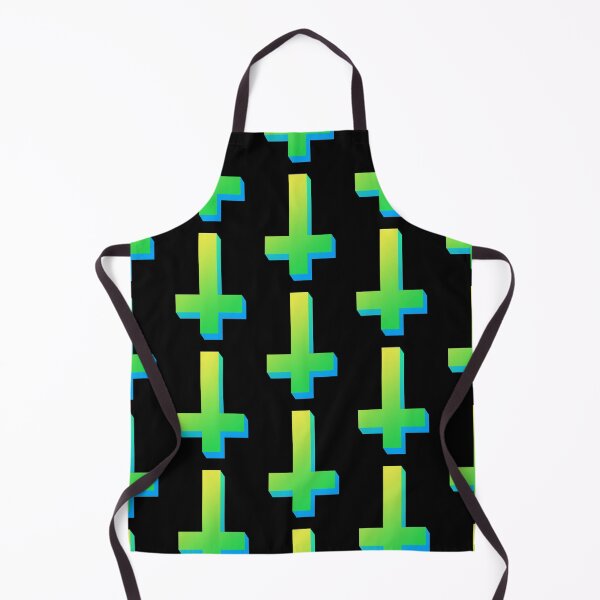 Item preview, Colorful Inverted Cross Pastel Goth Upside Down Cross Green Yellow Blue designed and sold by AlasAHintStudio.