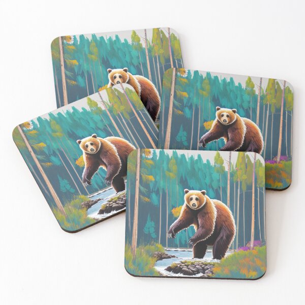 Item preview, Fishing Bear in the Stream - A Bear's Fishing designed and sold by WBP Mart.