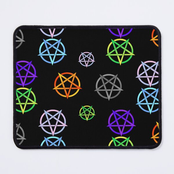 Item preview, Colorful Pentacle Pentagram Repeat Pattern Field designed and sold by AlasAHintStudio.