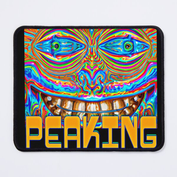 Item preview, Peaking - Captioned (1)- Trippy Psychedelic Art designed and sold by TheThirdEye.