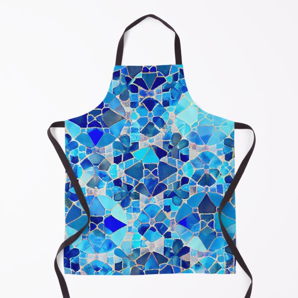 Item preview, Blue Bright Mosaic California Chic Pattern Digital Painting designed and sold by CodeAndColors.