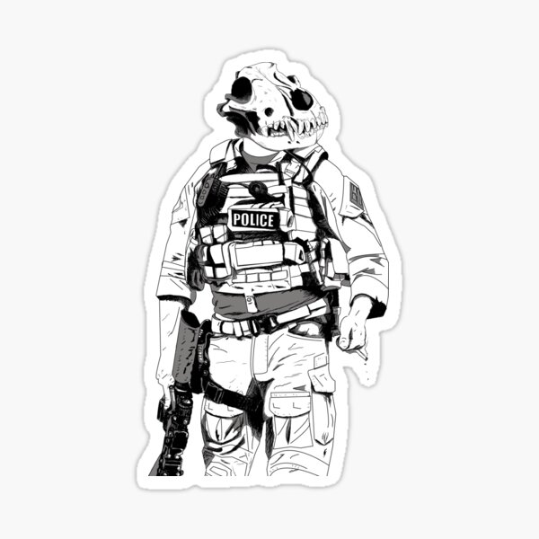 K9 B&W Sticker