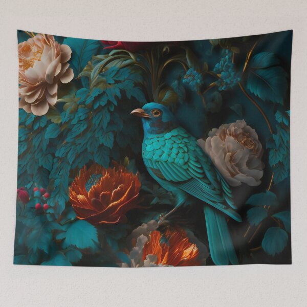 Item preview, Peaceful Victorian Bird and Floral Garden designed and sold by meggydesigns.