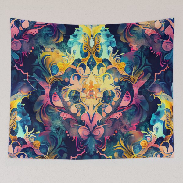 Artikelvorschau, Mystical Semi Abstract Organic Detailed California Chic Pattern Digital Painting entworfen und verkauft von CodeAndColors.