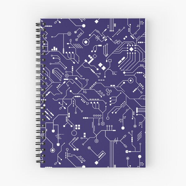 Item preview, Tech circuit board technology pattern, seamless purple-white creative high-tech hardware connection designed and sold by Erwin Rietveld.