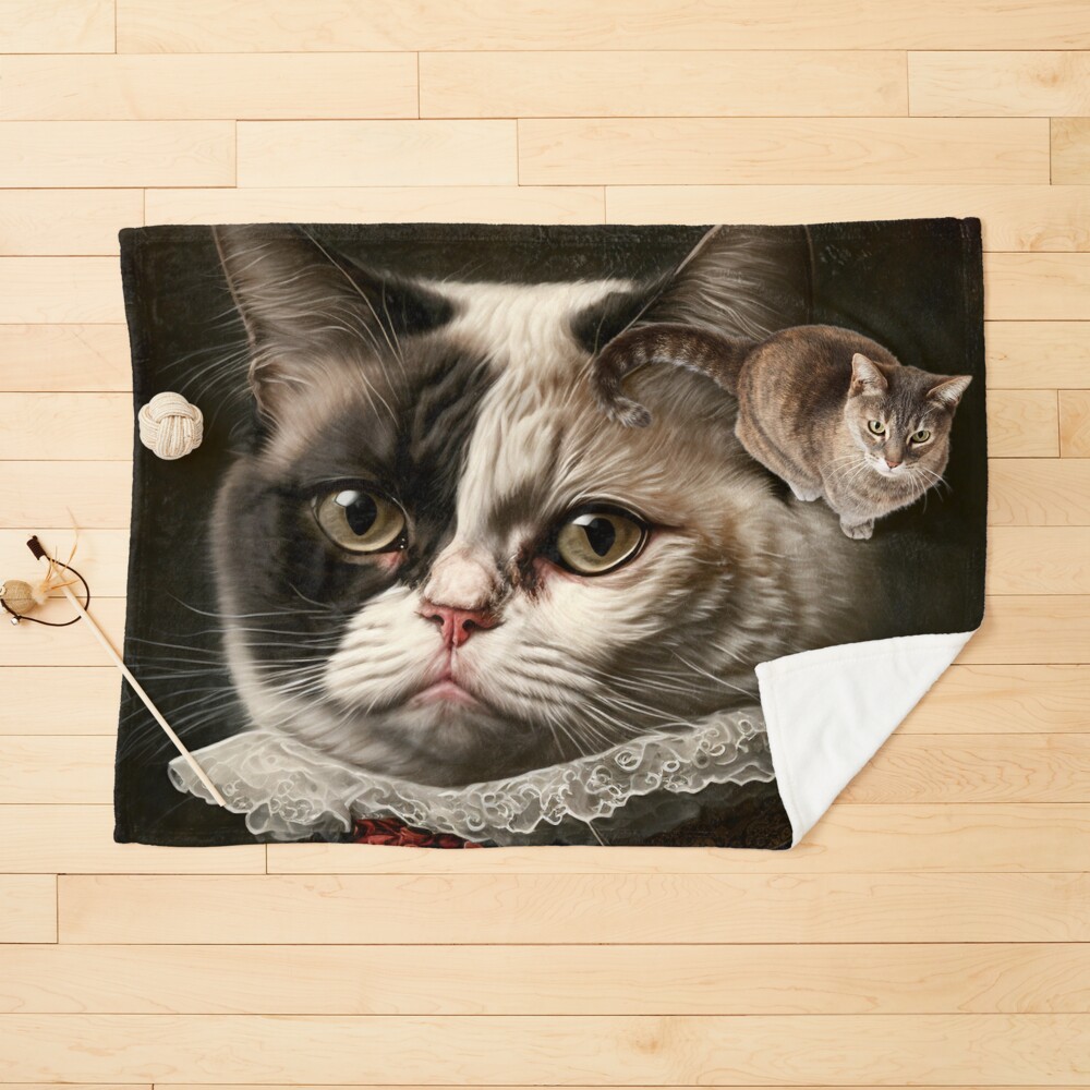 Hyper Realistic Grumpy Cat Portrait Royal Renaissance Animal Photorealism Classic Royal Portrait Of A Grumpy Cat Kids T Shirt for Sale by MadeByRobots Redbubble