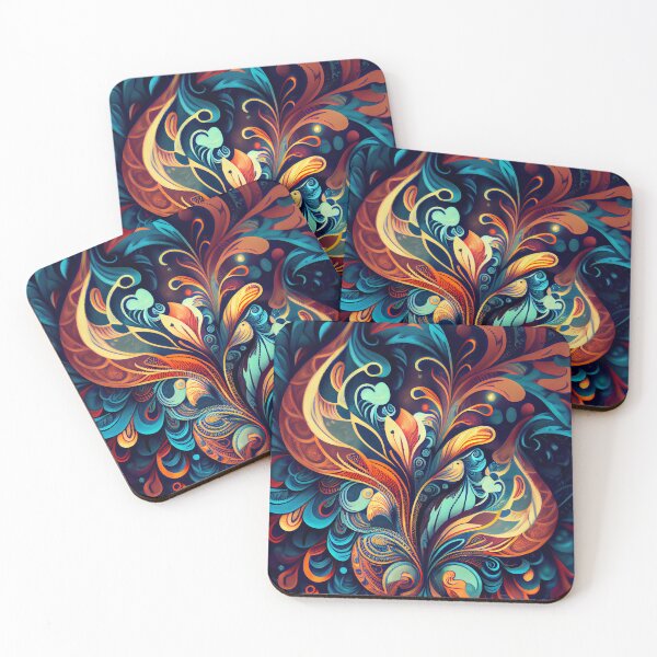 Item preview, Mystical Semi Abstract Organic Detailed California Chic Pattern Digital Painting designed and sold by CodeAndColors.