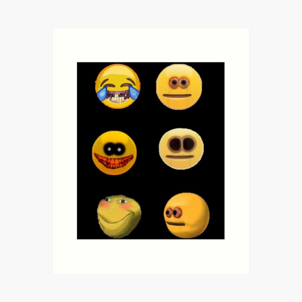 Cursed Emojis Set Art Print for Sale by Kaito Designs