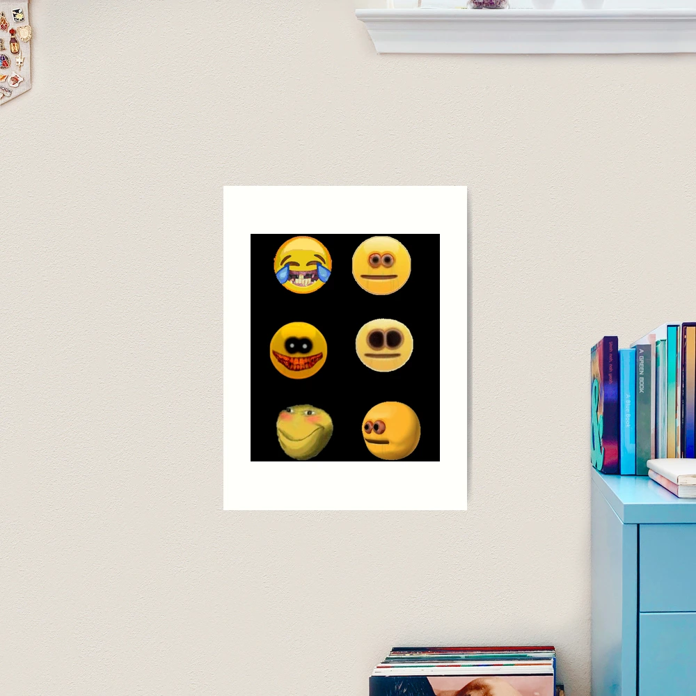 cursed emoji sticker pack Poster for Sale by Kaito Designs