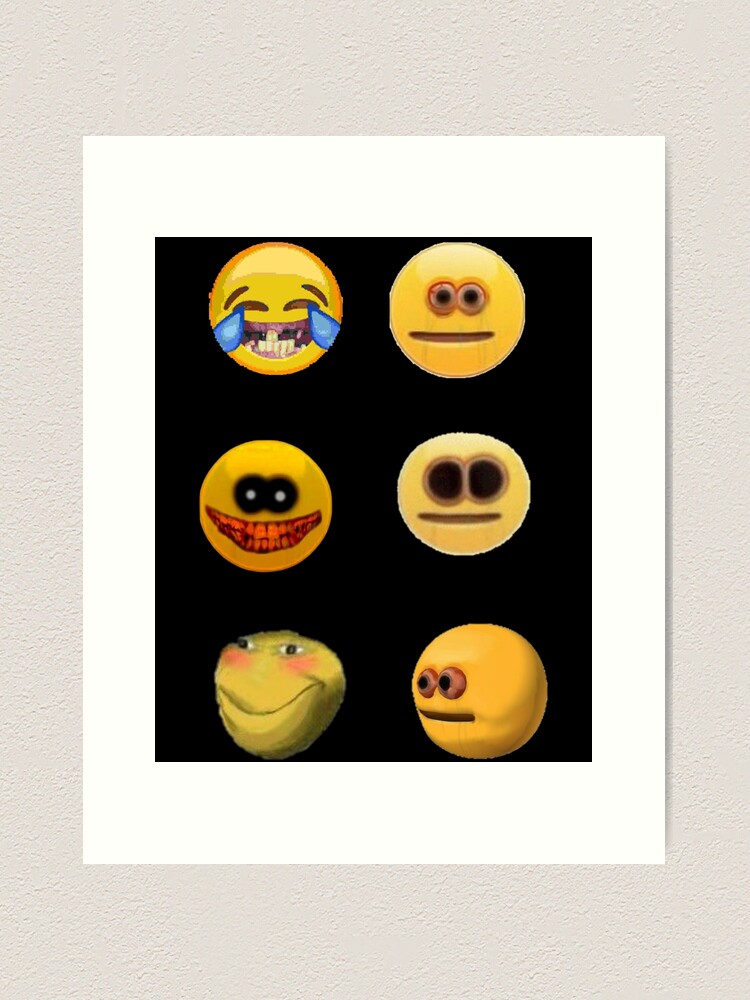 Cursed Emoji Crying Wall Art for Sale