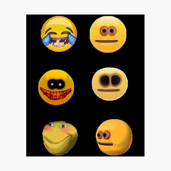 Cursed Emojis Meme, Cursed Emojis Anime Photographic Print for