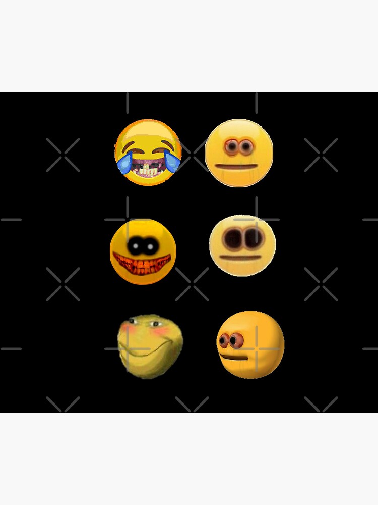 cursed emoji sticker pack Poster for Sale by Kaito Designs