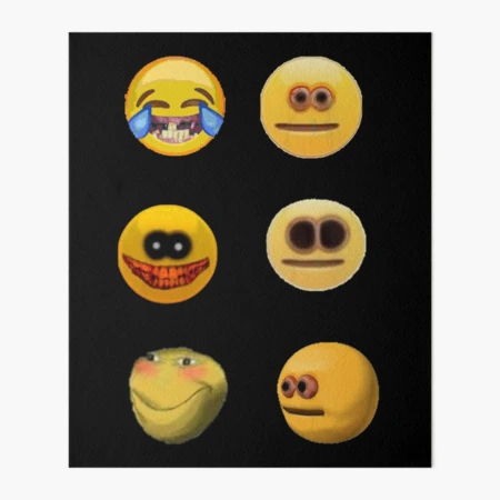 Sobbing Cursed Emoji Sticker for Sale by jenmish