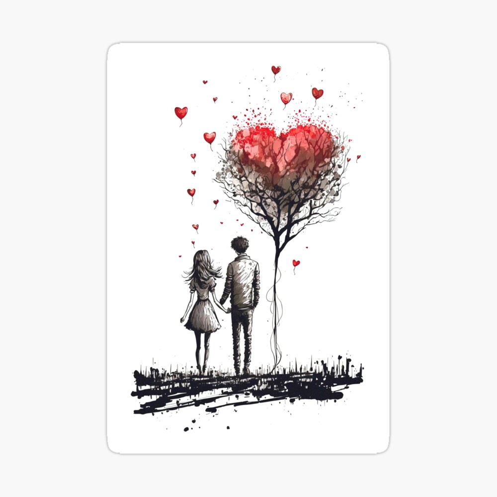 Premium Vector Sketch of a young couple in love.line art in a minimalist  style.modern art., romantic drawings easy - thirstymag.com