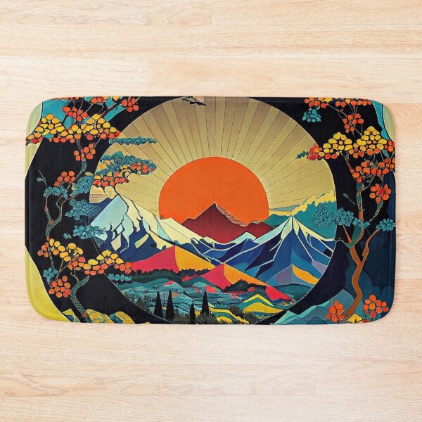 Item preview, Sunrise over Mountains with Fruit Trees designed and sold by OccultDreams.