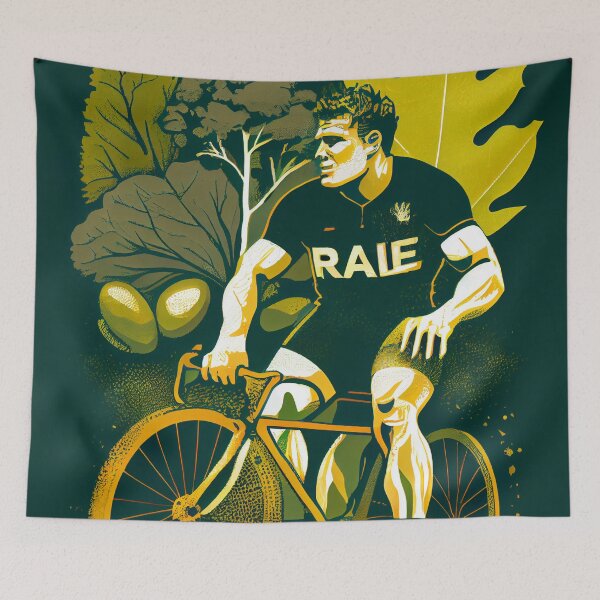 Item preview, Rugby Bicycle and Kale Digital Painting designed and sold by CodeAndColors.