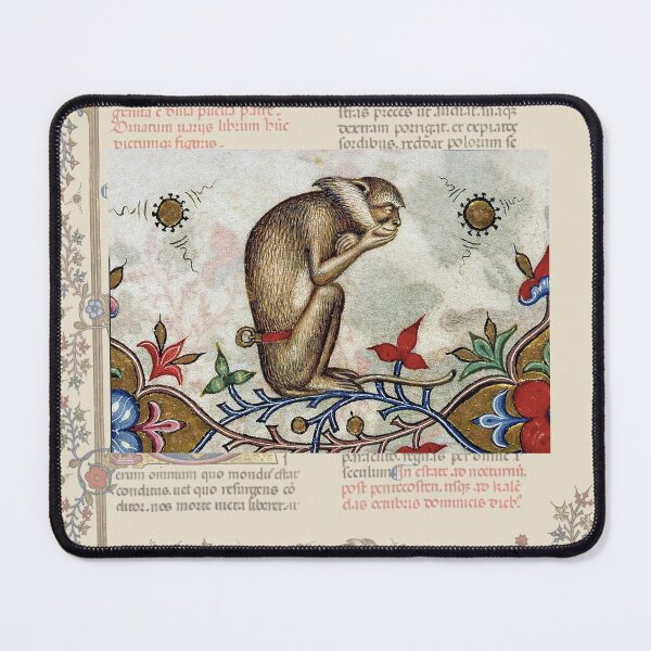 Item preview, Medieval Monkey: The Thinker designed and sold by ebrawne.