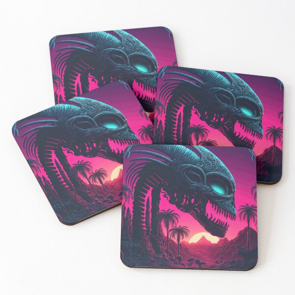Item preview, Retro-Futuristic Nightmare: A Synthwave Tribute to H.R. Giger designed and sold by Mullet Monkey.