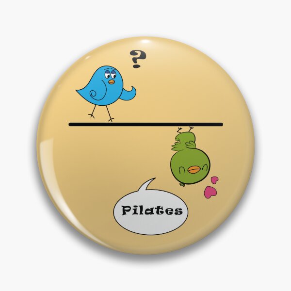 Item preview, Couple of funny birds perched on a cable doing pilates, humor. designed and sold by Martapp.