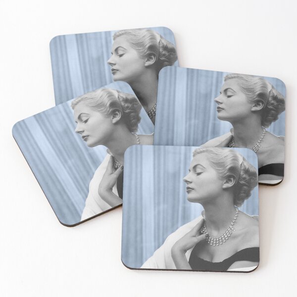 Item preview, Anita Ekberg on blue background designed and sold by carmencuarzo.