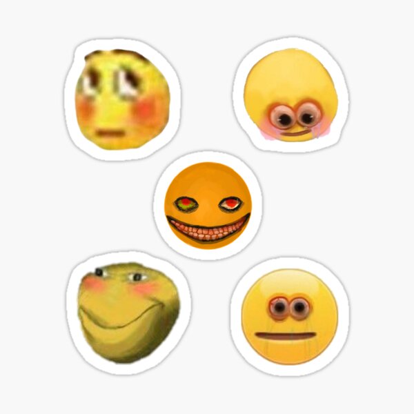 Cursed Stressed Emoji Sticker for Sale by LLFits