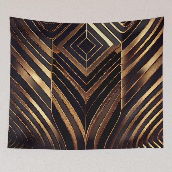 Item preview, Luxury Extreme Line Pattern Digital Painting designed and sold by CodeAndColors.
