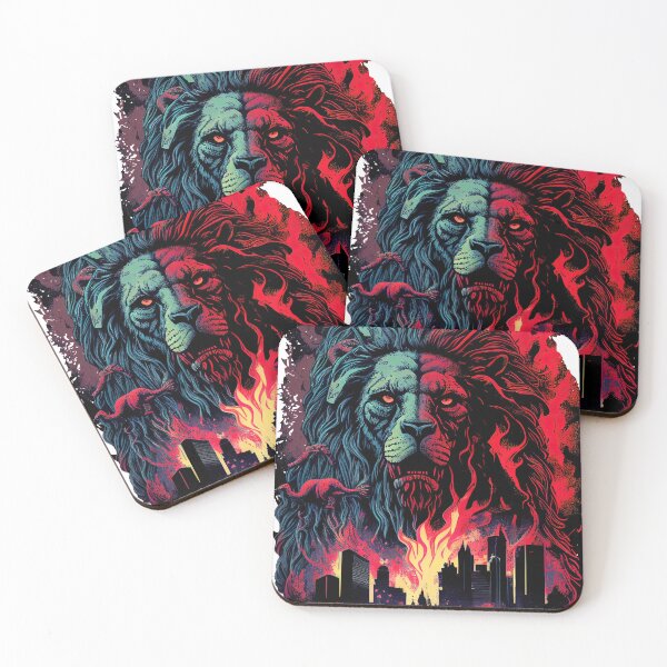 Item preview, Lion with american patriotic symbols designed and sold by AreteSticker.
