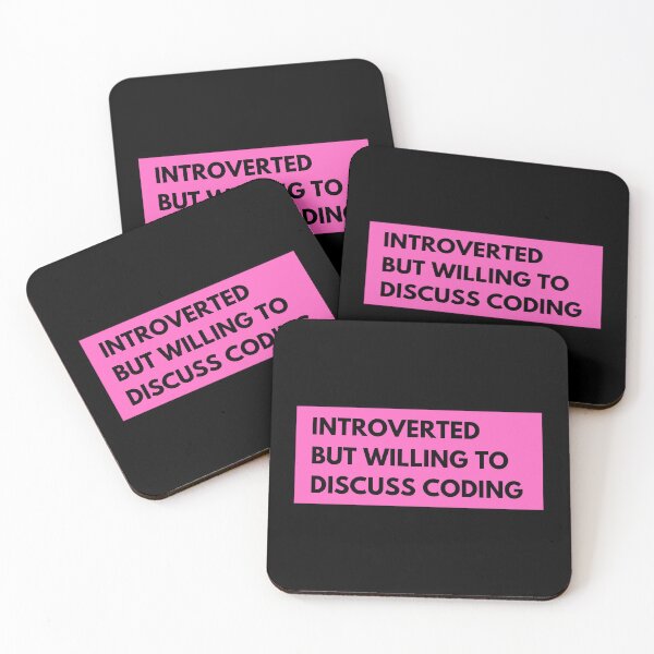 Item preview, introverted but willing to discuss coding designed and sold by TomorrowQuotes.