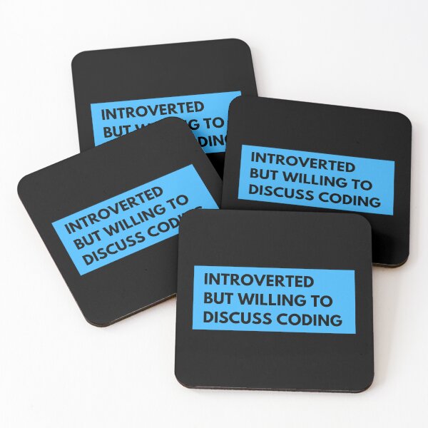 Item preview, introverted but willing to discuss coding designed and sold by TomorrowQuotes.