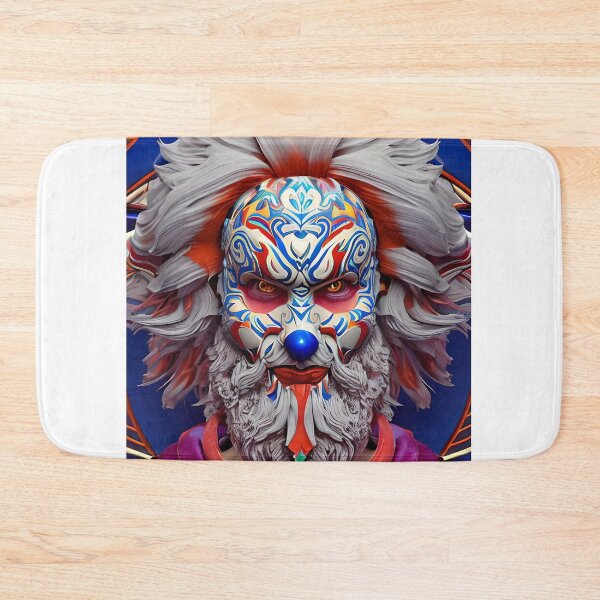 Item preview, Psychedelic digital concept art of a fierceful old clown fullcolor designed and sold by MarcusPetrus.