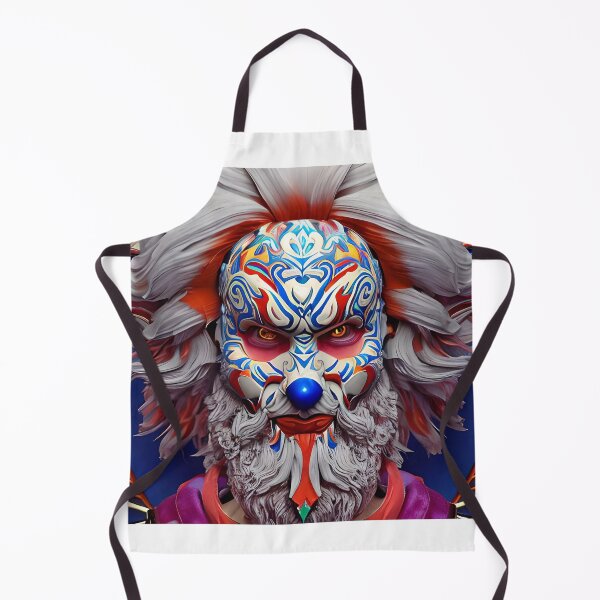 Item preview, Psychedelic digital concept art of a fierceful old clown fullcolor designed and sold by MarcusPetrus.