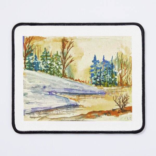 Item preview, Forest and lake landscape  designed and sold by watercolorsLiz.