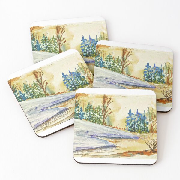 Item preview, Forest and lake landscape  designed and sold by watercolorsLiz.