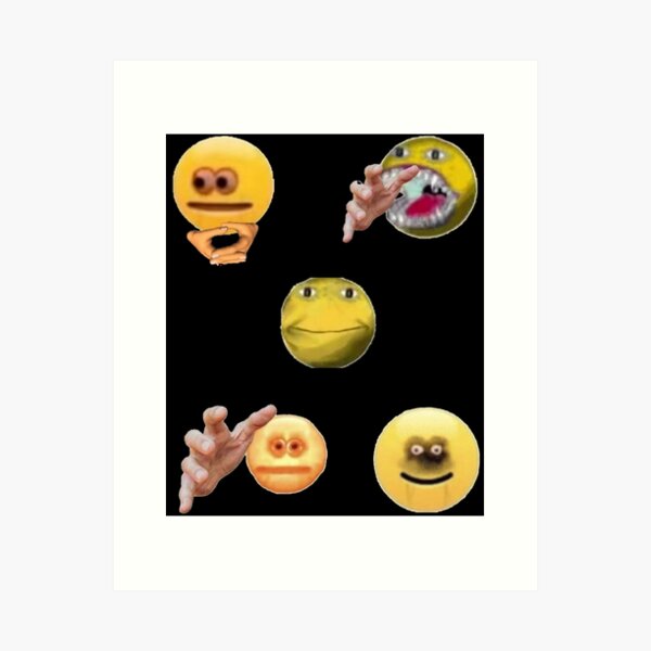 Cursed Emoji Sticker Pack Art Print for Sale by bigmemeenergy