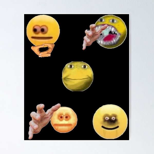Cursed Emojis Meme, Cursed Emojis Anime Photographic Print for