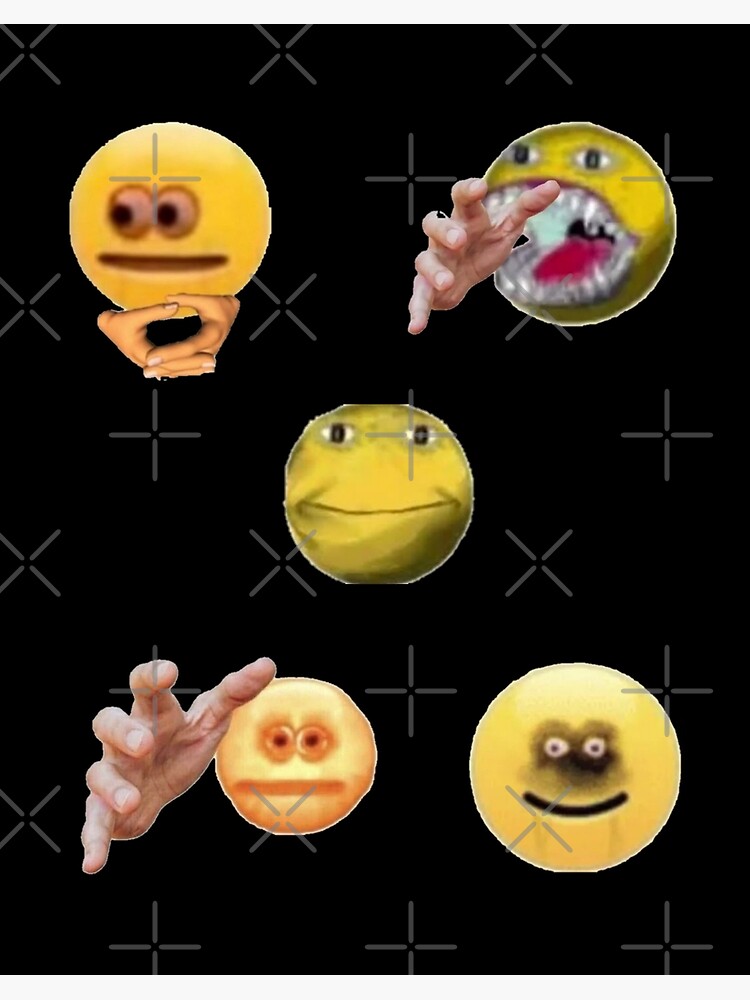 Cursed Emoji Sticker Pack Art Print for Sale by bigmemeenergy