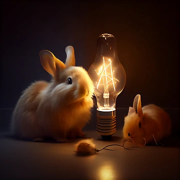 Vorschaubild zum Design Spectacle of Furry and bulbs Digital Painting von CodeAndColors