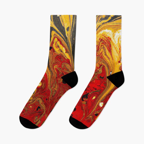 Item preview, Abstract Lightning Strikes Yellow Red Gold designed and sold by Athena Milonas.